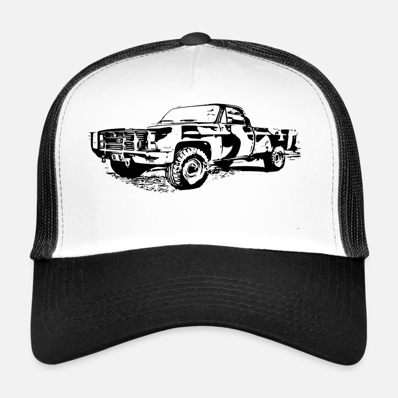 Auto - Trucker Cap - Weiß/Schwarz