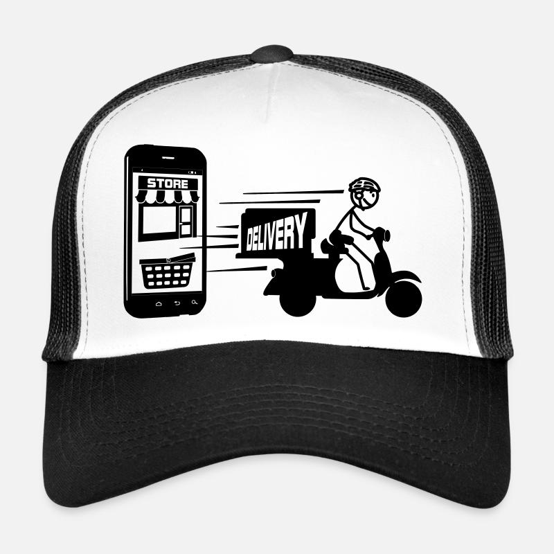Online shopping and delivery scooter Trucker Cap