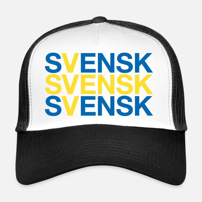 SVENSK Swedish Flag Ich bin Schwede Trucker Cap