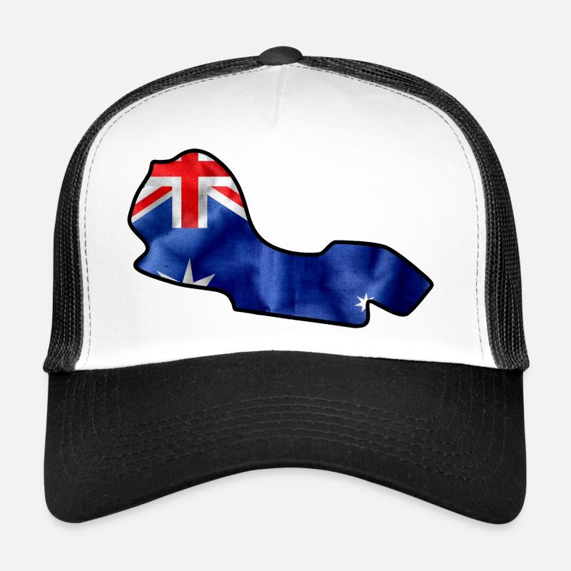 Piste de course australienne avec drapeau Casquette trucker 