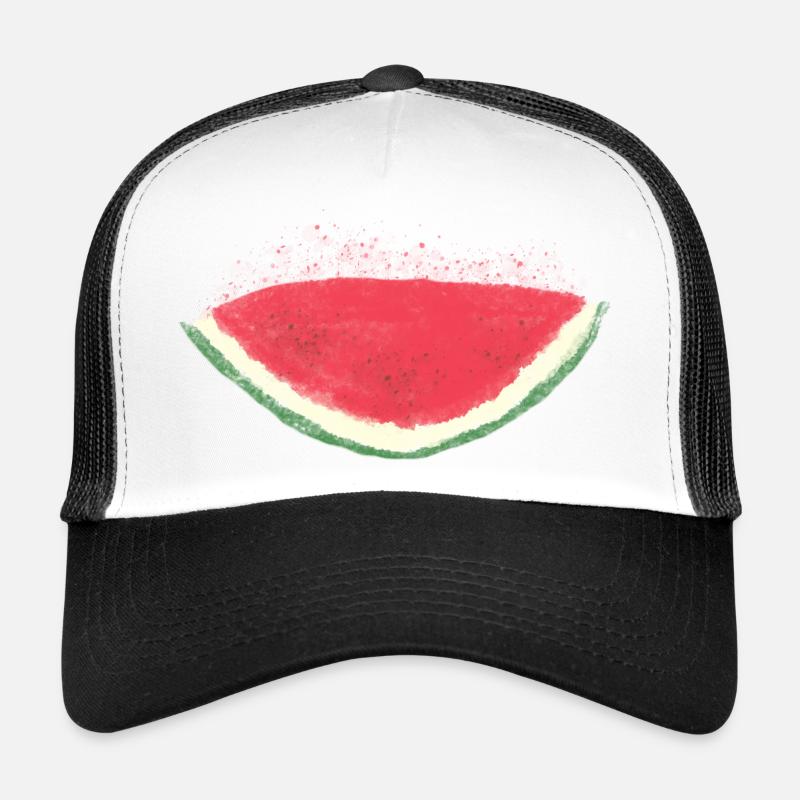 Melon, pastèque, aquarelle Casquette trucker 