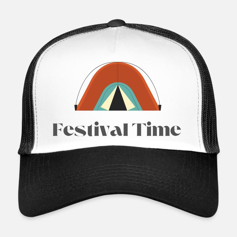 Festival Time - Trucker Cap - Weiß/Schwarz