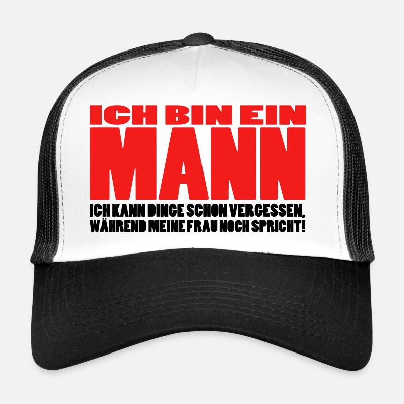 mann spruch witzig männer ehemann ehe - Trucker Cap - Weiß/Schwarz