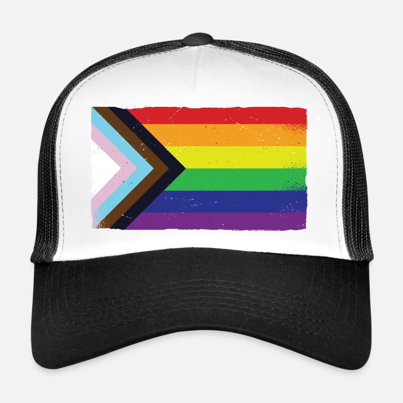 LGBTQIA Progress Pride Black Pride Regenbogen Trucker Cap
