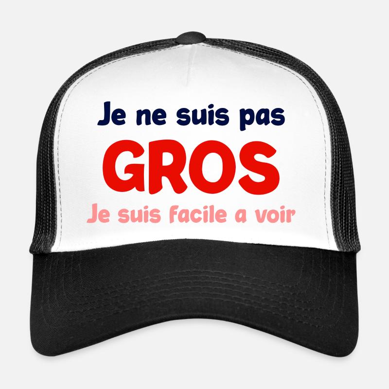Je ne suis pas gros humour Casquette trucker 