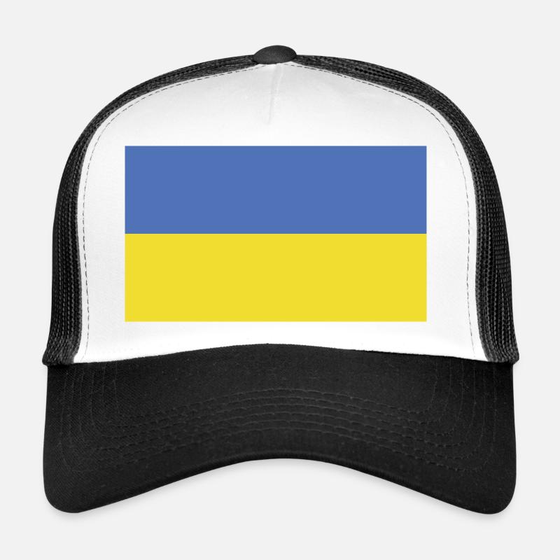 Ukraine Flag Flag - Trucker Cap - white/black