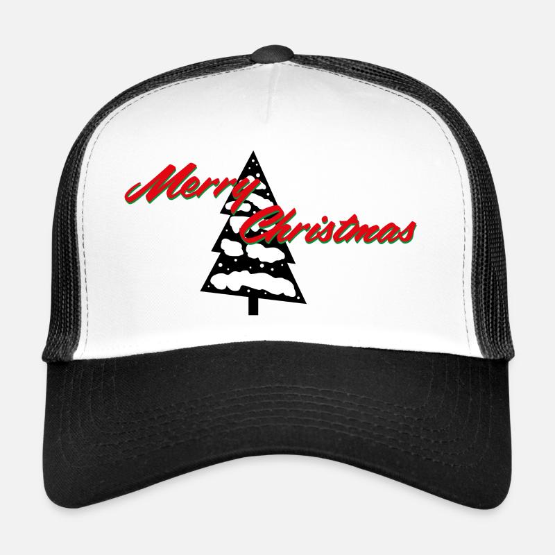 Merry_Christmas_Tannenbaum - Trucker Cap - white/black