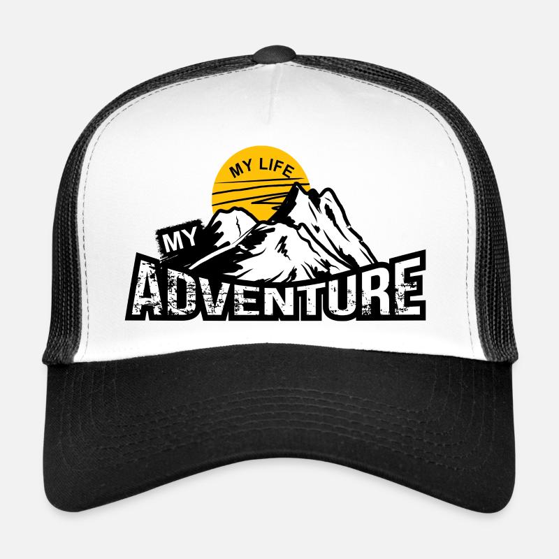 Ma vie, mon aventure. montagnes, rochers, montagnes Casquette trucker 
