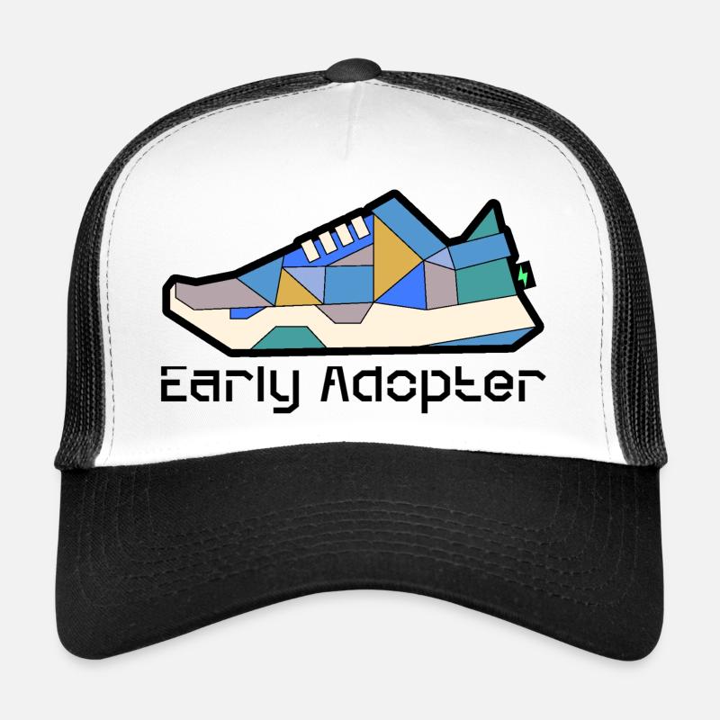Chaussure 6 - Casquette trucker  - blanc/noir