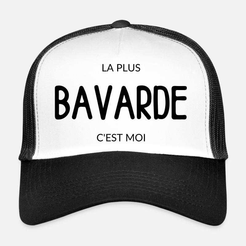 la plus bavarde c'est moi - Moto - idée cadeau Casquette trucker 