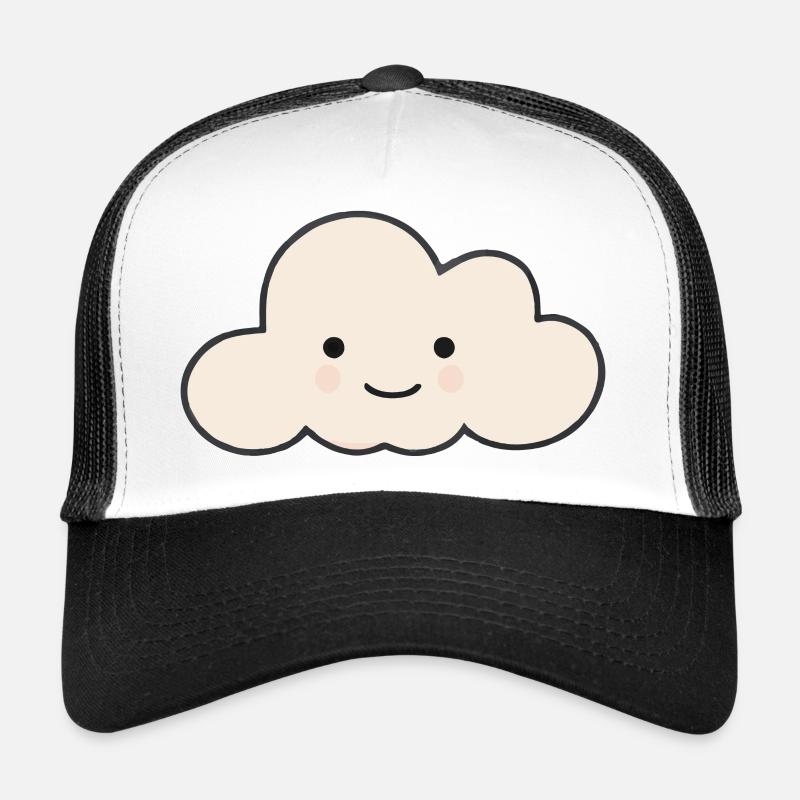 Nuage doux avec visage Vecteur nuage doux Casquette trucker 