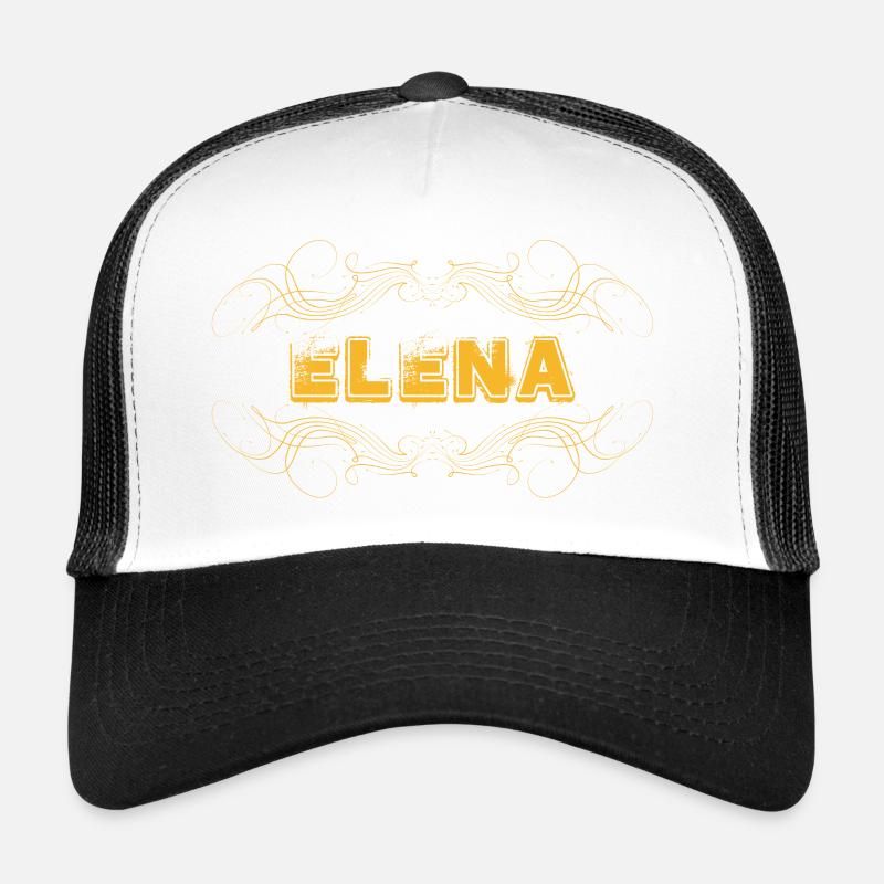 Lettrage ELENA décoré Casquette trucker 