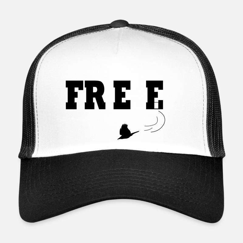 Be free - Trucker Cap - Weiß/Schwarz