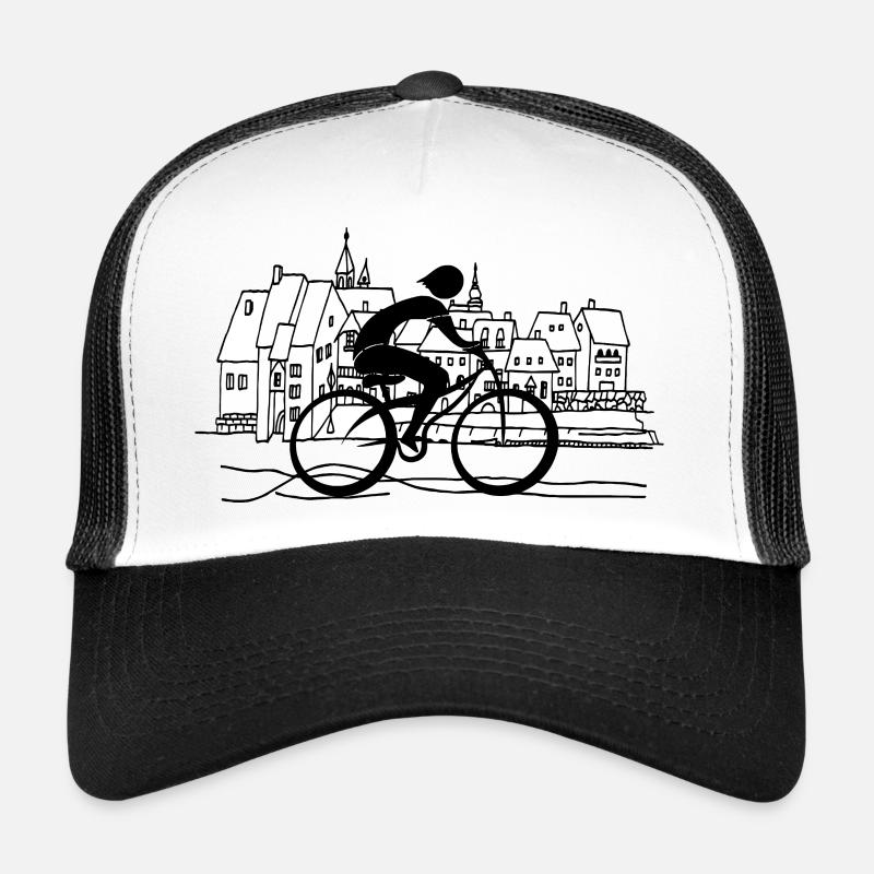 Radfahrer - Trucker Cap - Weiß/Schwarz