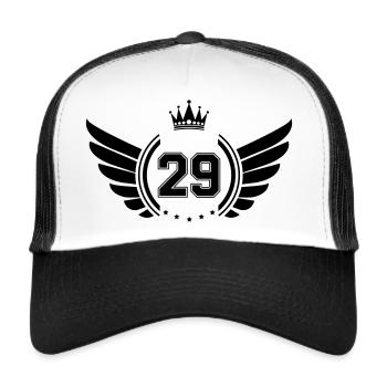 Armoiries 29 - Casquette trucker  - blanc/noir - Devant