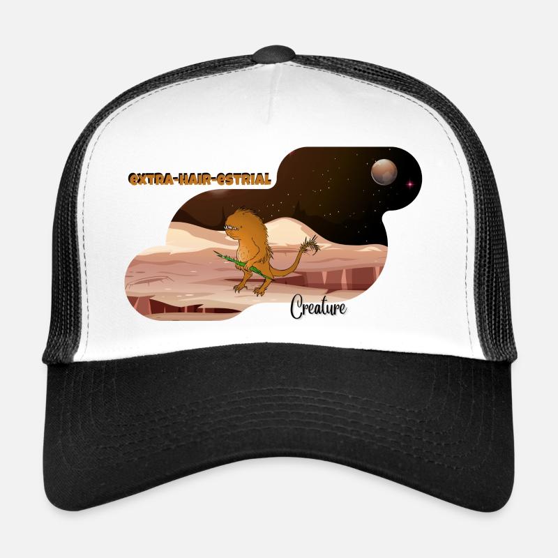 Horizontal Extra-hair-estrial Creature Trucker Cap