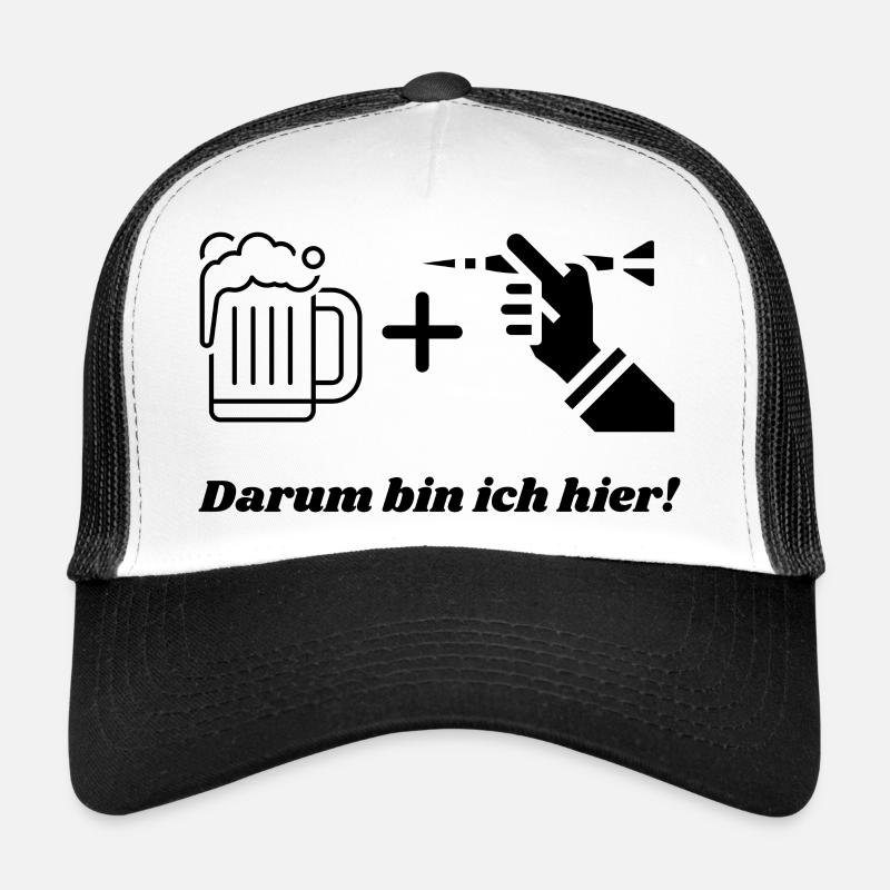 Darts und Bier darum in ich hier! Trucker Cap