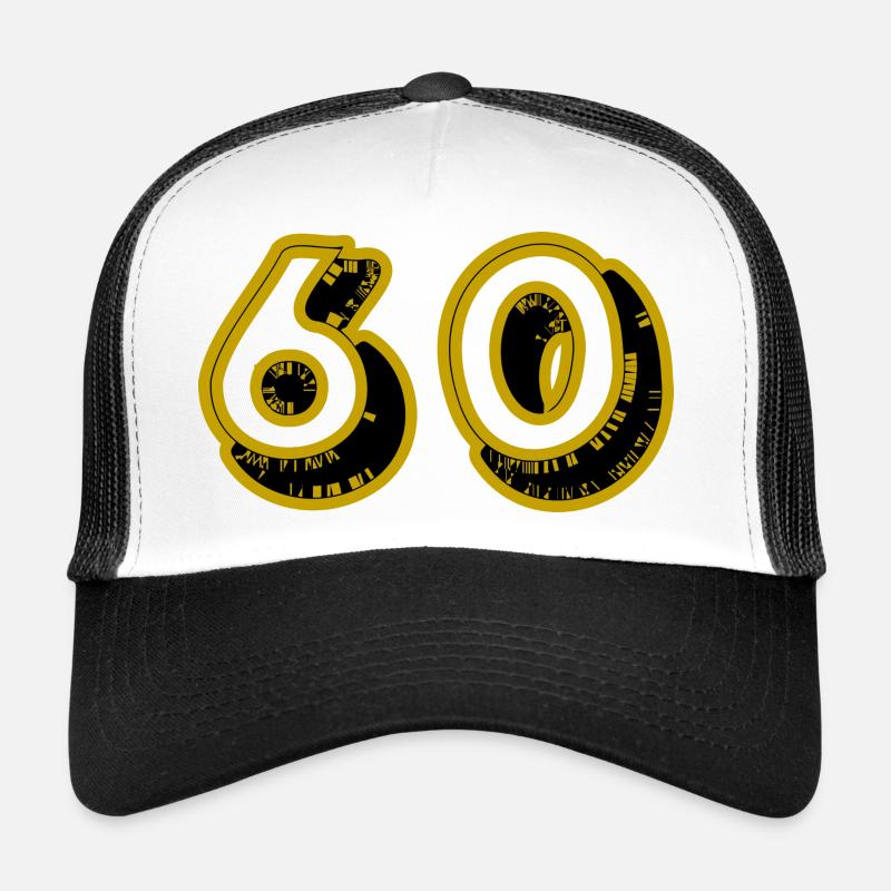 60. 60 ANS. 60e ANNIVERSAIRE. ANNIVERSAIRE 60 ANS. Casquette trucker 