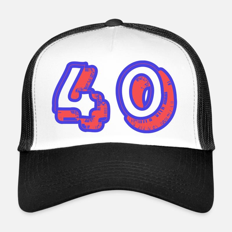 40. 40 ANS. 40e ANNIVERSAIRE. ANNIVERSAIRE 40 ANS. Casquette trucker 