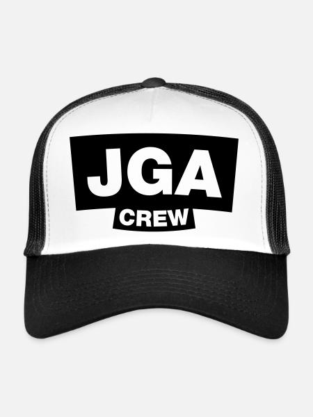 Bachelor Party Crew - Emblem - Trucker Cap - white/black - Front
