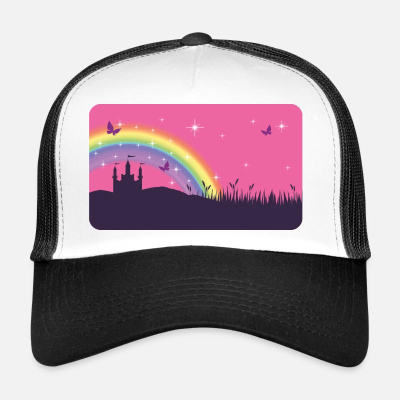 Fairytale Castle with Rainbow | personalizable Trucker Cap