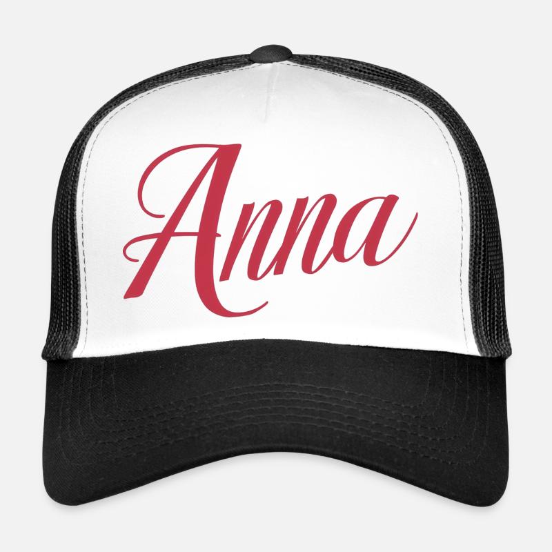 an elegant Anna - Trucker Cap - white/black