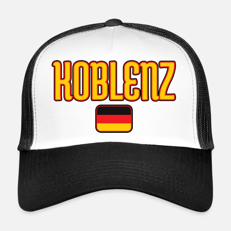 Coblence Allemagne Drapeau Design Casquette trucker 