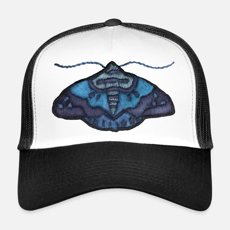 Papillon bleu – motif brodé unique Casquette trucker 