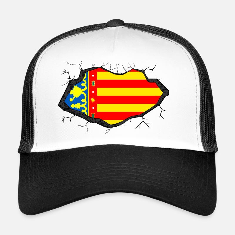Drapeau de Valence - Casquette trucker  - blanc/noir