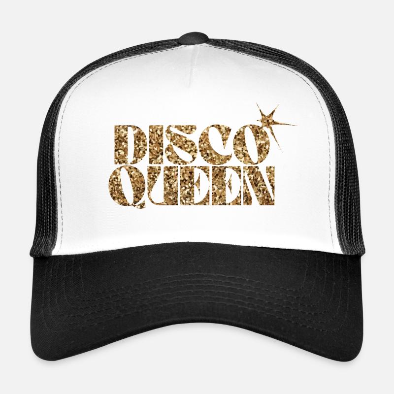Disco Queen Glitter Text Design Casquette trucker 