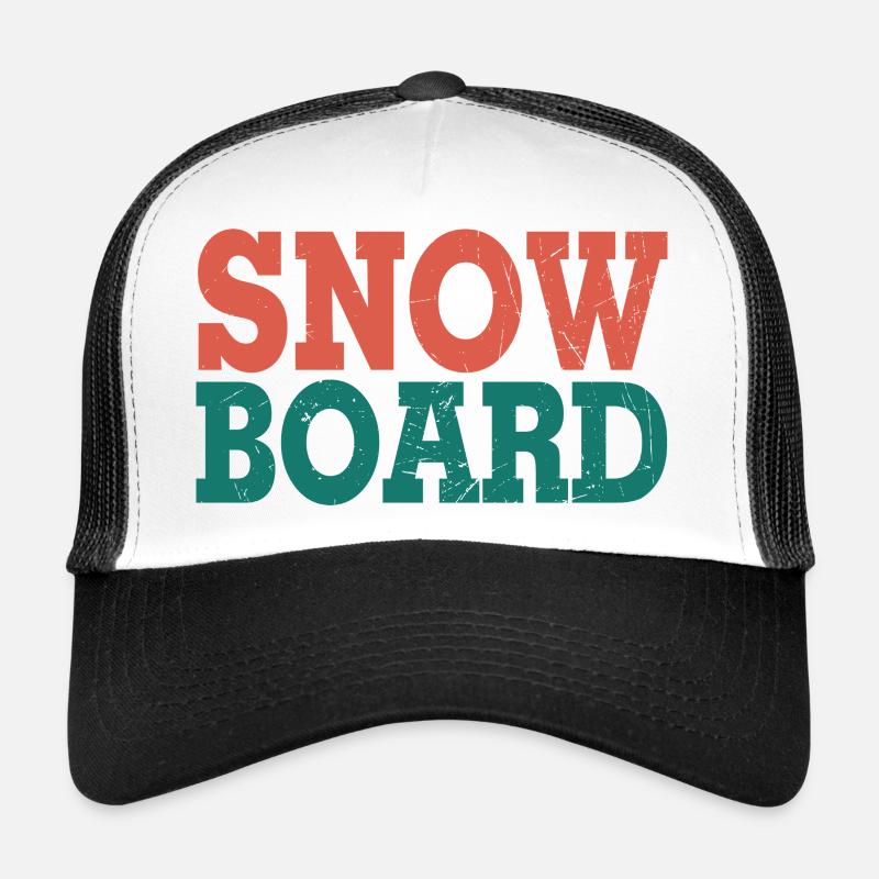 Snowboard - Trucker Cap - white/black