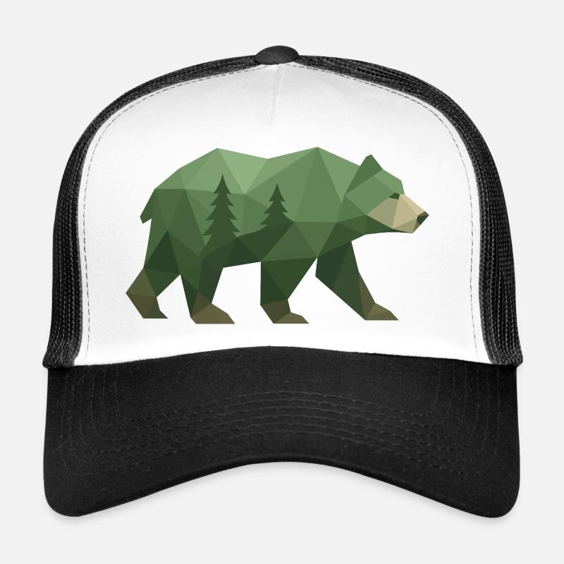 Geometric Bear Trucker Cap