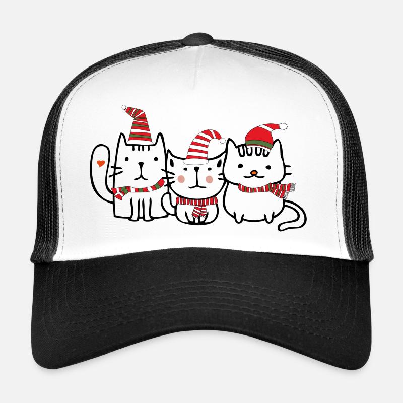 Trio de chats avec chapeaux de Noël Casquette trucker 