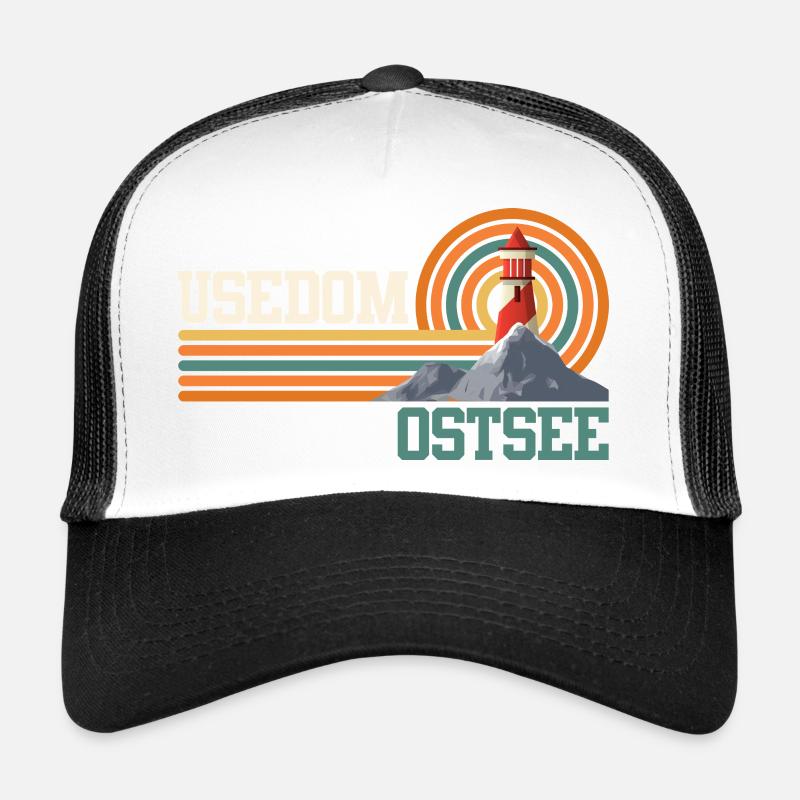 Insel USEDOM OSTSEE Urlaub Leuchtturm Lustig Trucker Cap