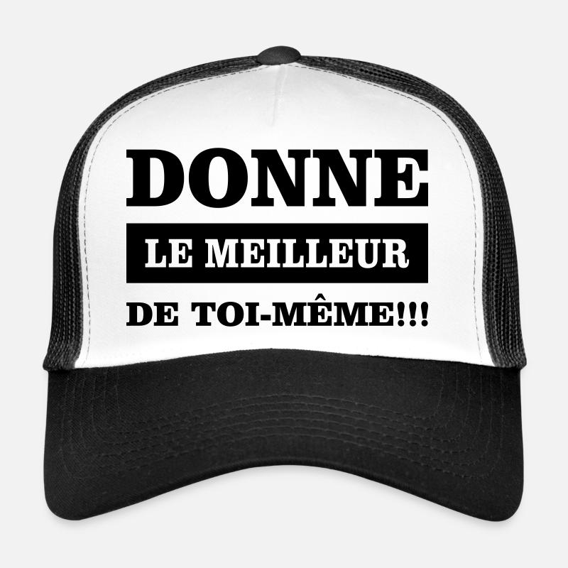 Give your best - Trucker Cap - white/black