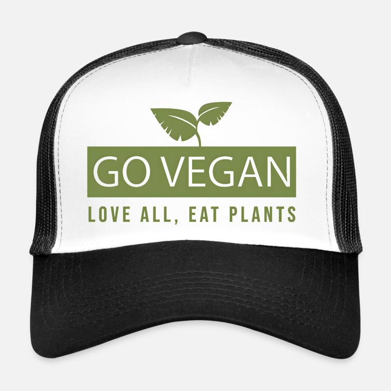 Devenir végan - Déclaration d’aimer tout manger des plantes Casquette trucker 