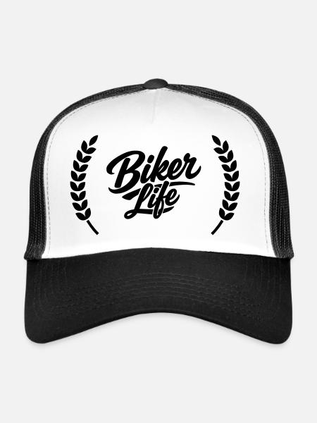 Biker Life - Trucker Cap - white/black - Front