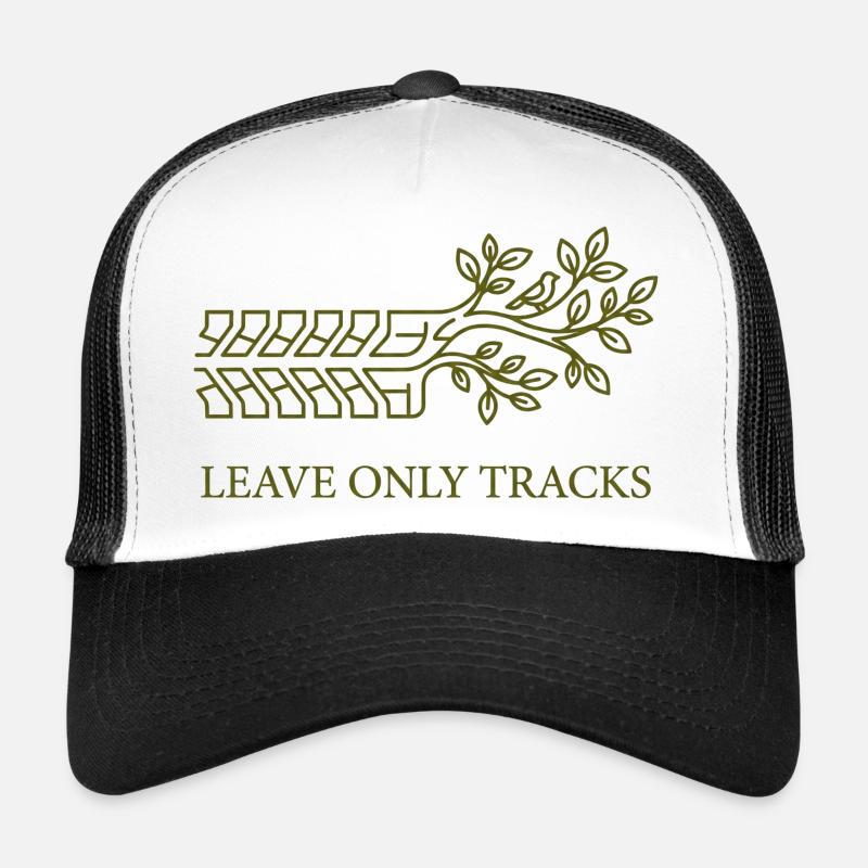 Nur Spuren hinterlassen, Baumreifenprofil-Kunst Trucker Cap