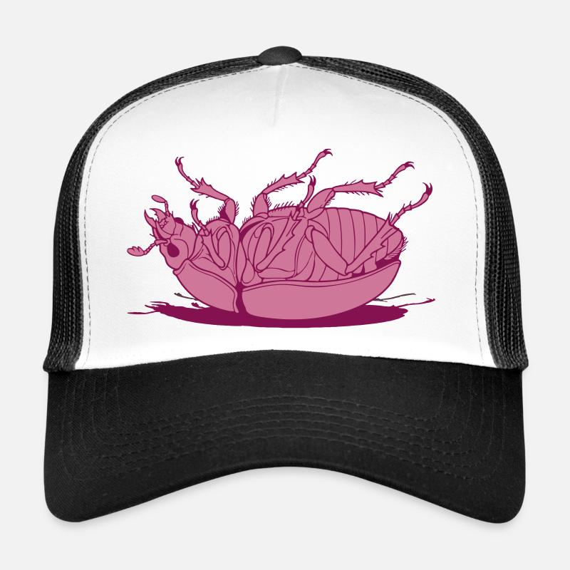 Cafard renversé - Casquette trucker - blanc/noir
