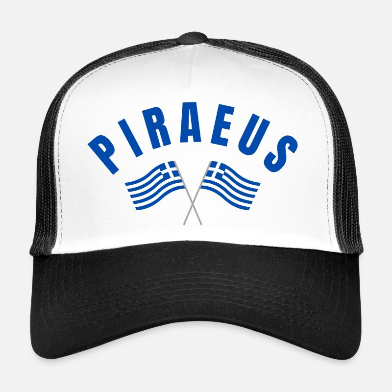 Piraeus Harbour Waves Emblem Trucker Cap