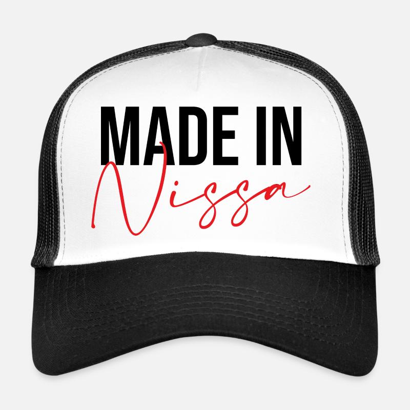 Hergestellt in Nissa - Trucker Cap - Weiß/Schwarz