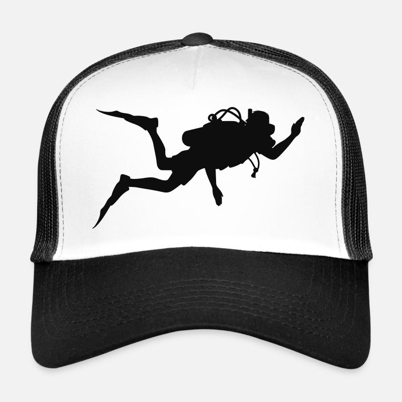 Happy diver - Trucker Cap - Weiß/Schwarz