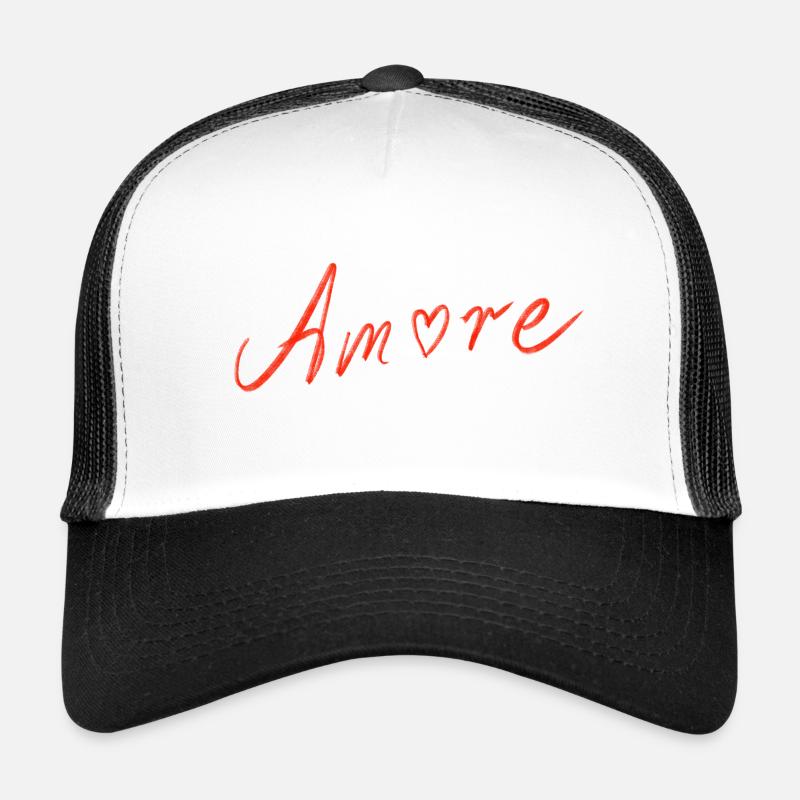 l'amour - Casquette trucker  - blanc/noir