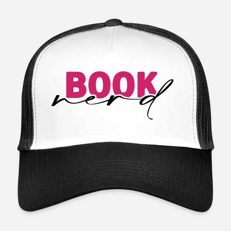 Reading books "book-nerd" Reading corner Library Roman Trucker Cap