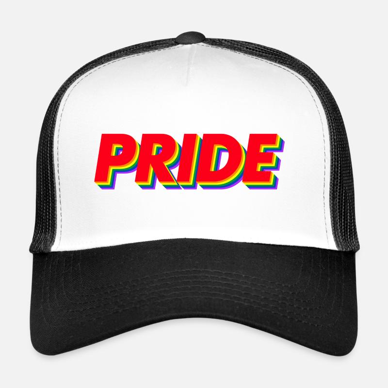 Couleurs arc-en-ciel Pride 3D Casquette trucker 