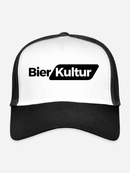Bierkultur black & white - Trucker Cap - Weiß/Schwarz