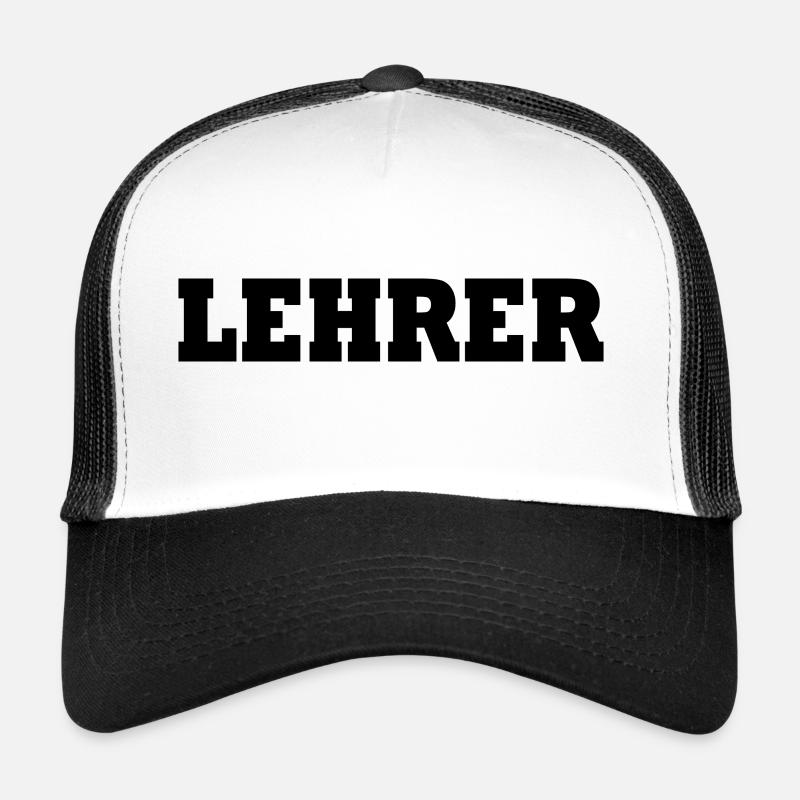 Lehrer - Trucker Cap - Weiß/Schwarz