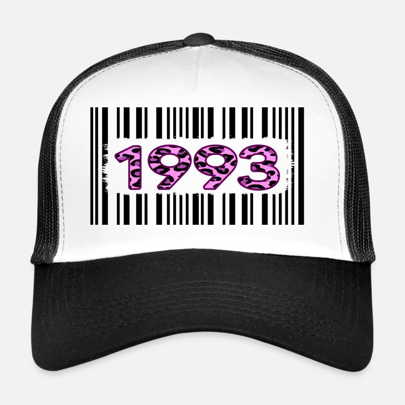 1993 anniversaire code à barres rose léopard fête rétro Casquette trucker 