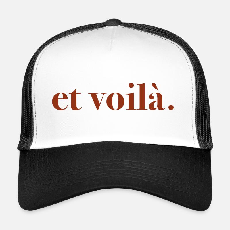 et voila. - Trucker Cap - Weiß/Schwarz