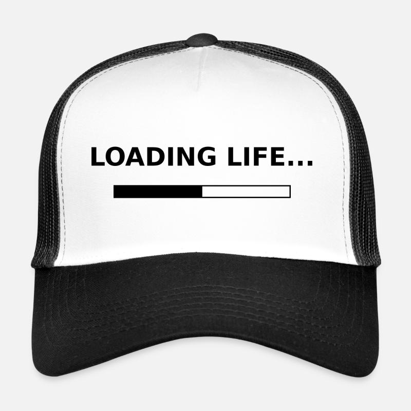 Loading Life - Trucker Cap - Weiß/Schwarz